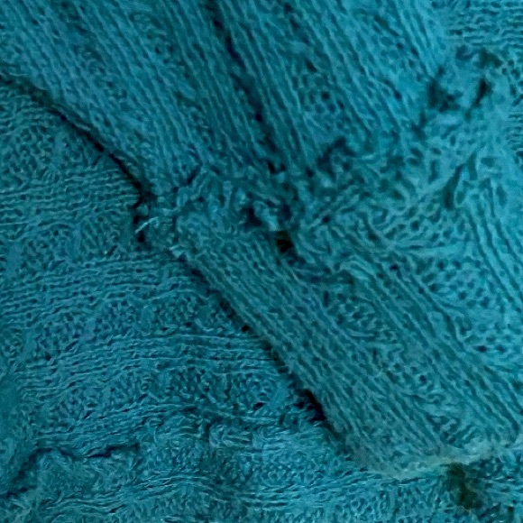 We the FREE PEOPLE Thiens Hacci Top-Teal Night Oversized Sweater SzM - Picture 3 of 7